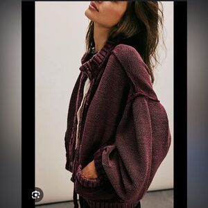 Free People Burgundy Sweater